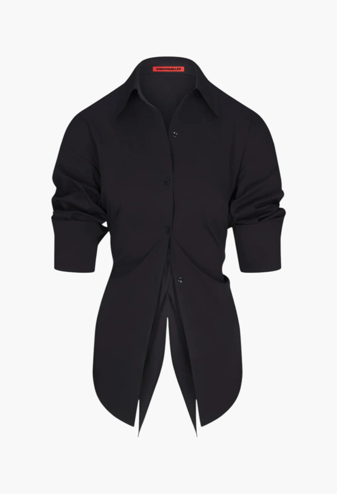 Loch Poplin Button Up - Black - GLAM MODA