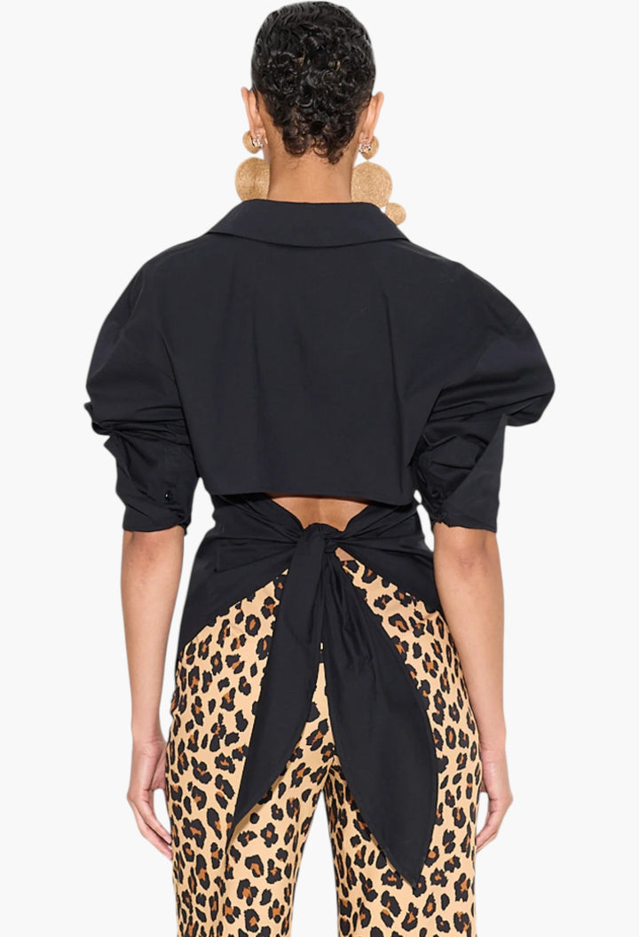 Loch Poplin Button Up - Black - GLAM MODA