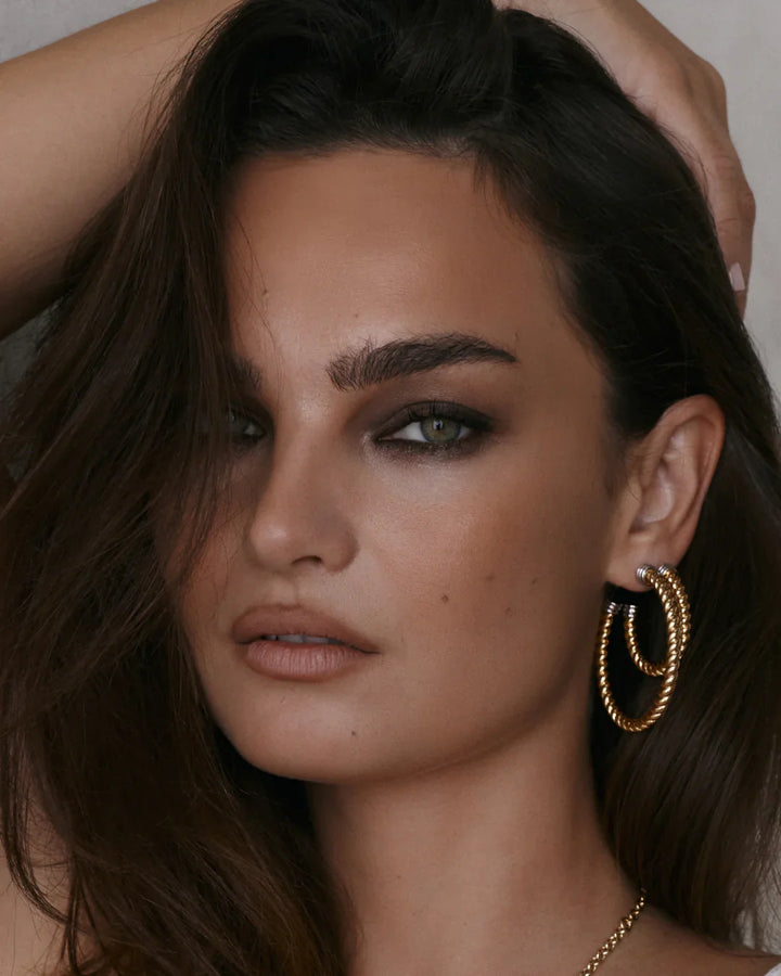 The Sierra Rope Hoops - Silver - GLAM MODA