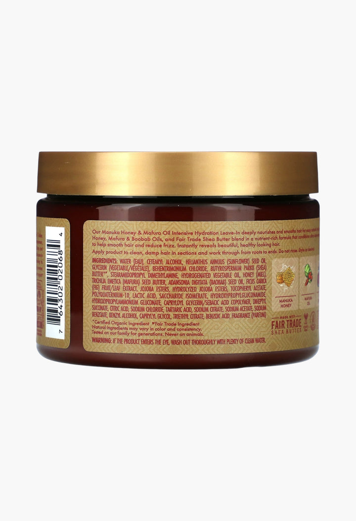 Intensive Hydration Leave-In Conditioner, Manuka Honey & Mafura Oil, Extra Dry, Damaged Hair