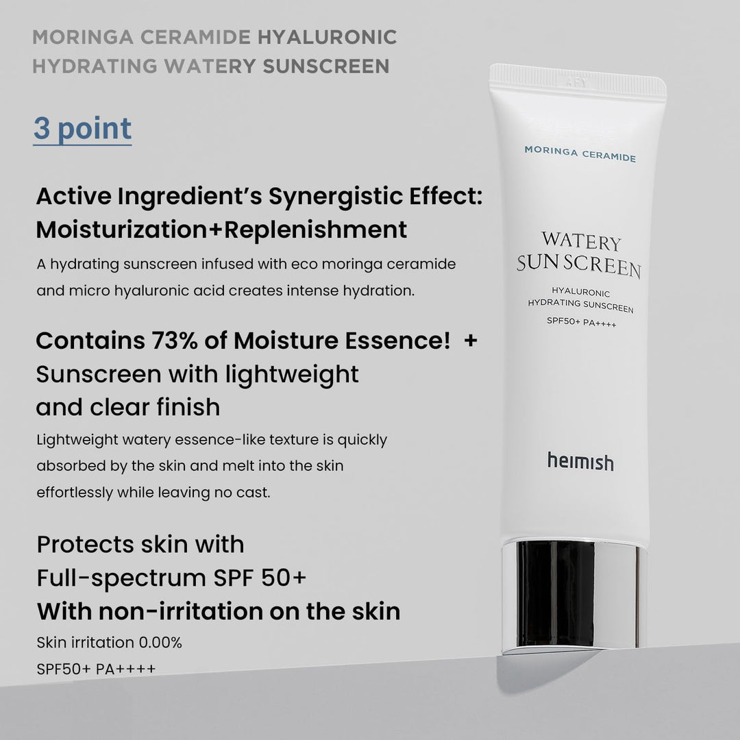 Moringa Ceramide Hyaluronic Acid Hydrating Watery Sunscreen