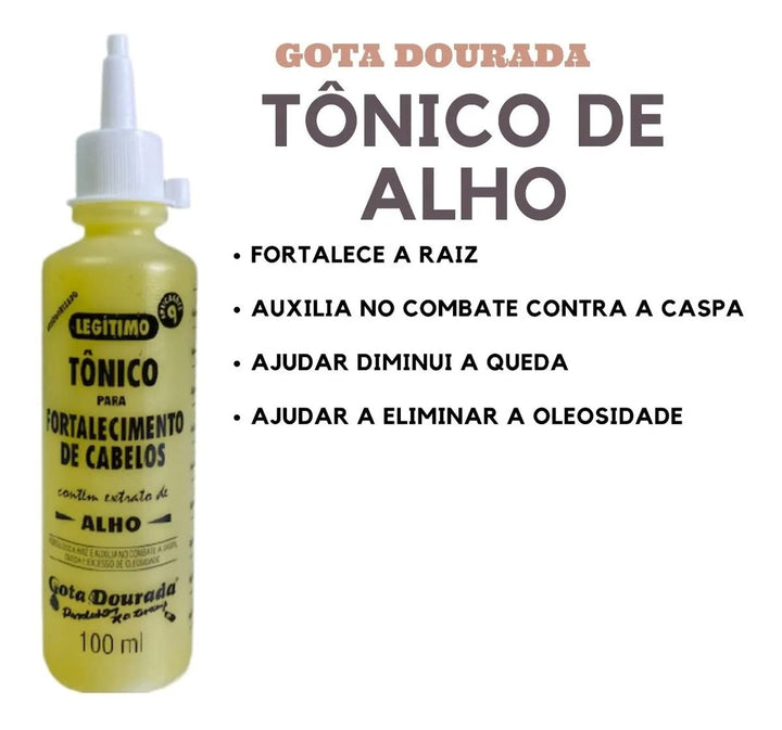 Golden Drop Hair Strengthening Tonic - Garlic Extract - GLAM MODA