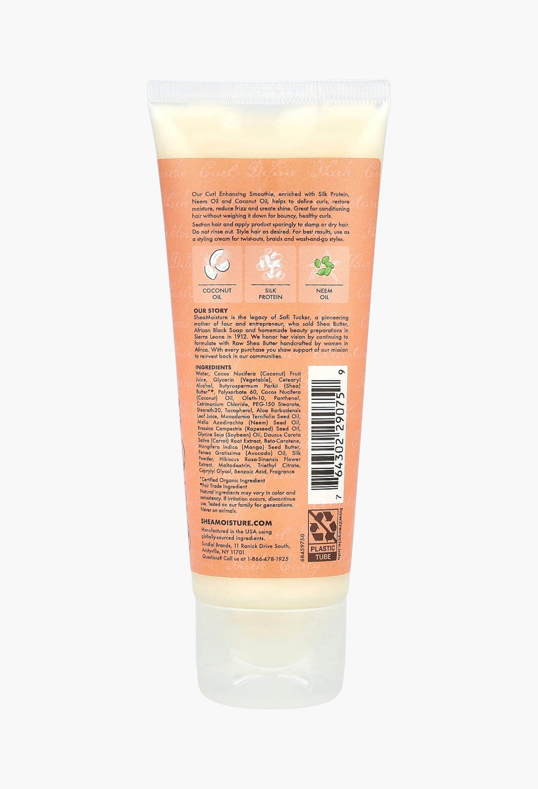 Curl Enhancing Smoothie with Silk Protein & Neem Oil, Coconut & Hibiscus