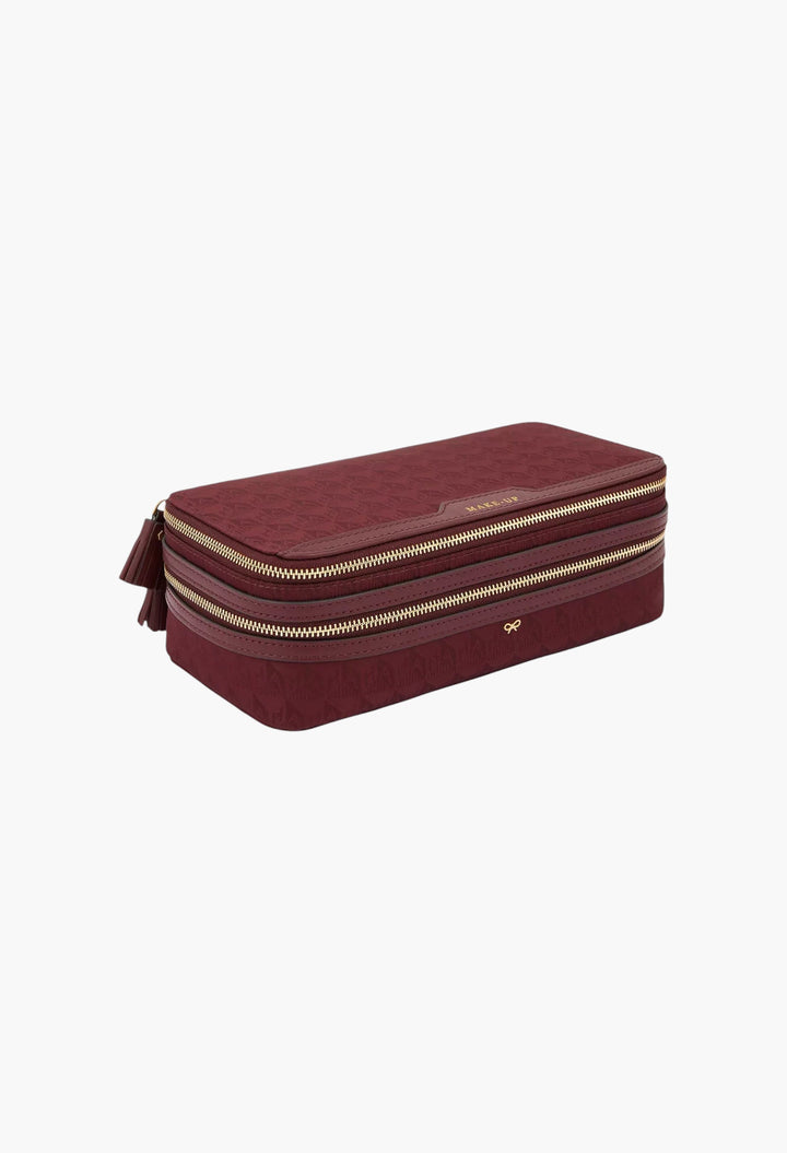 Make Up Logo-Branded Shell Makeup Bag - GLAM MODA
