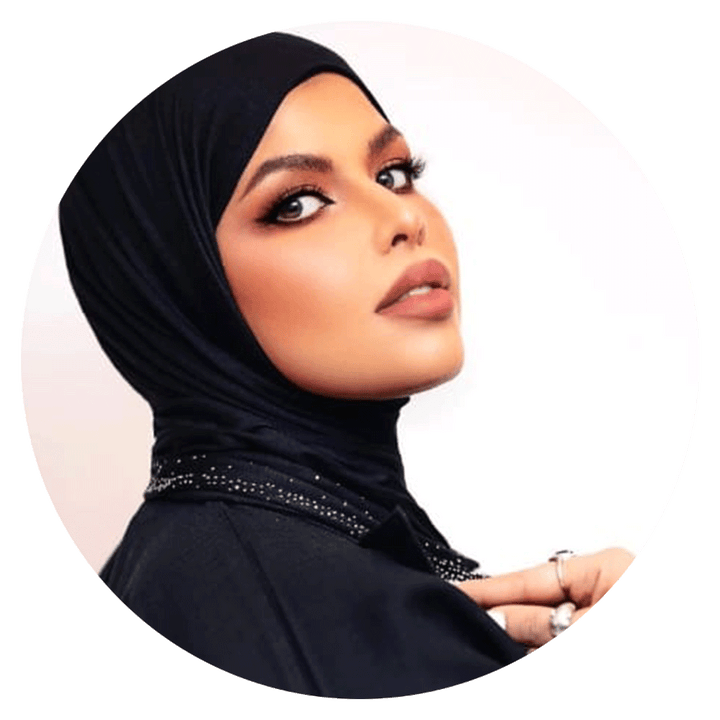 Woman wearing a black hijab