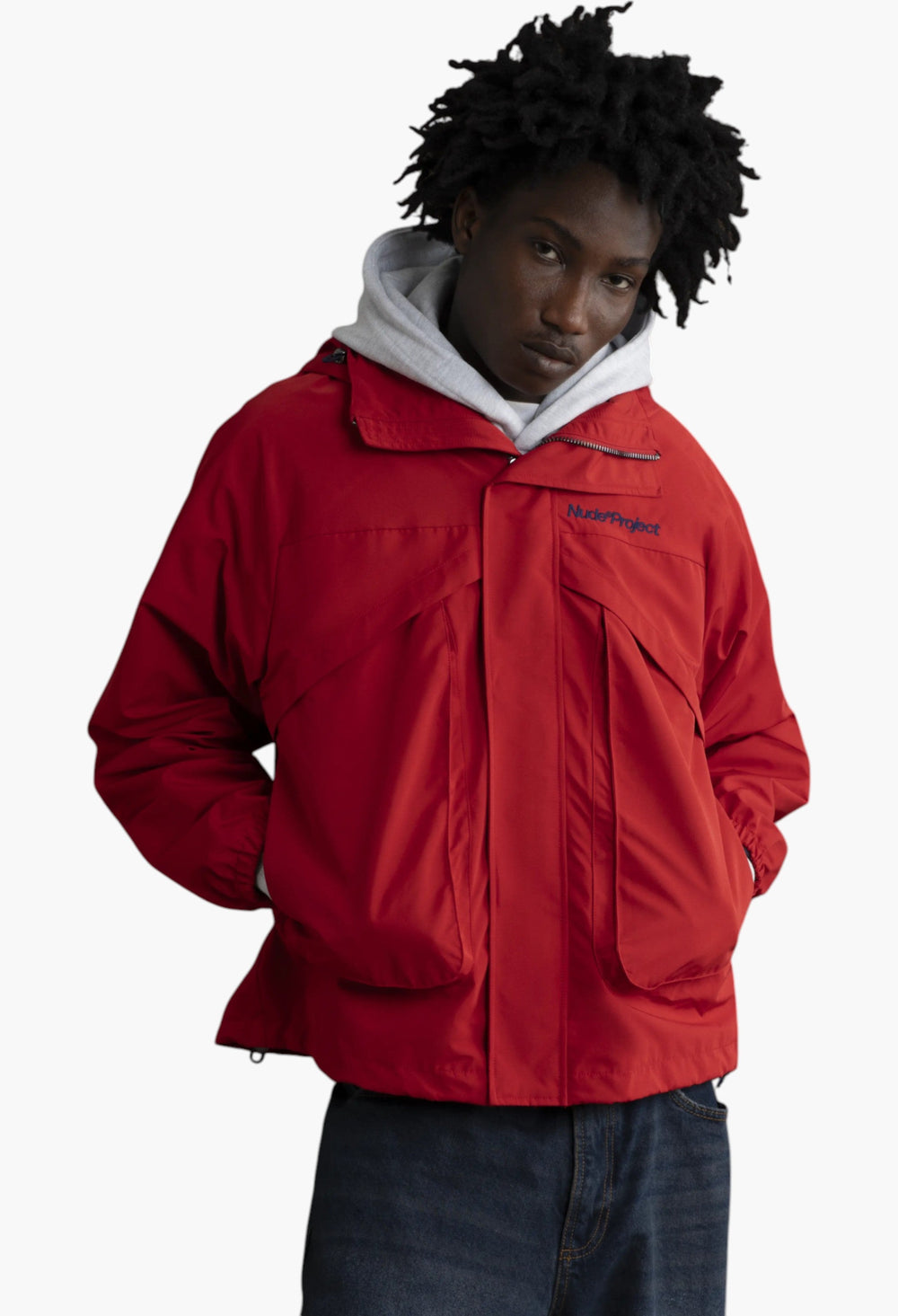 Milestones Windbreaker Jacket Red - GLAM MODA