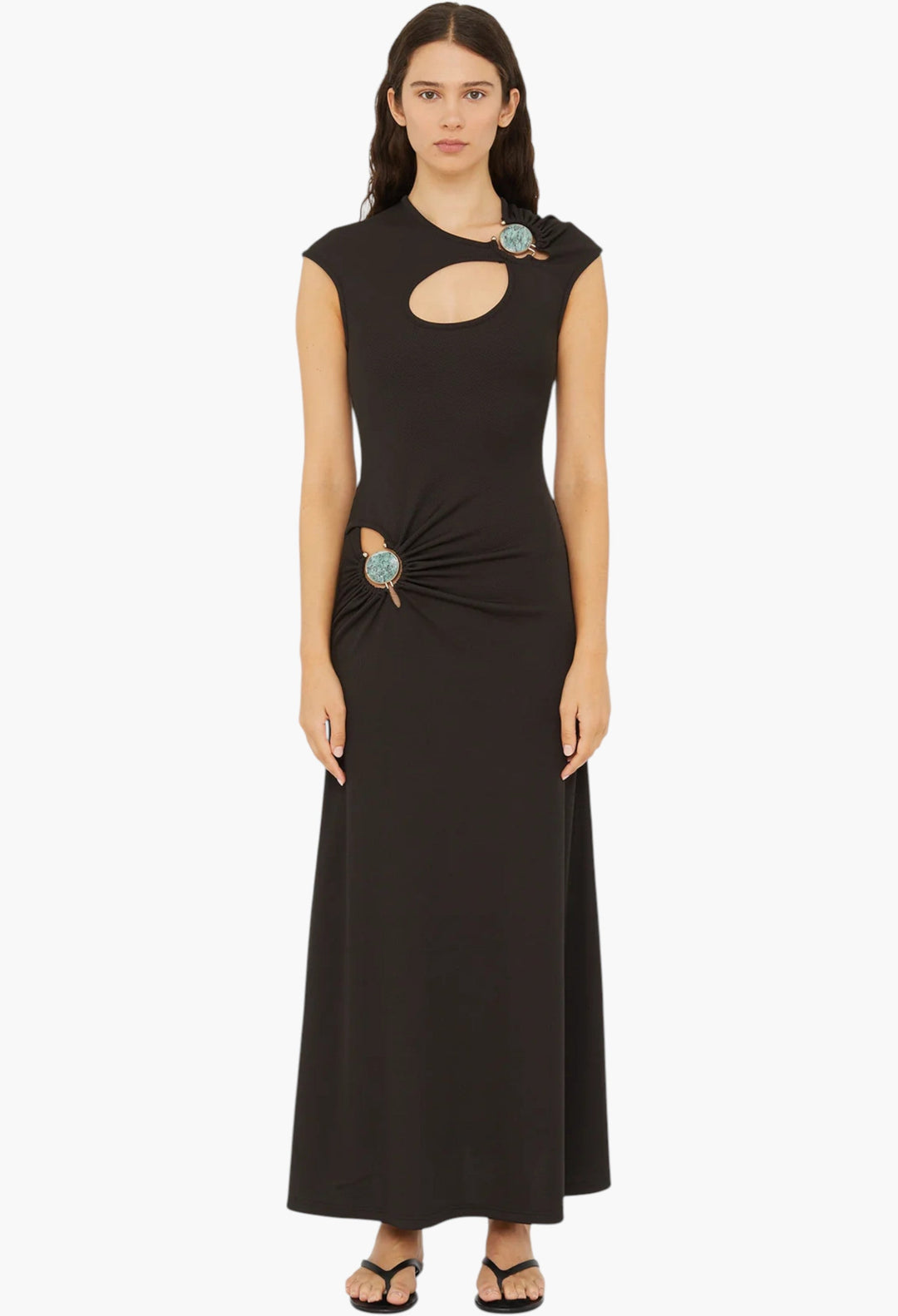 Mineral Stone Hollow Tee Dress - GLAM MODA