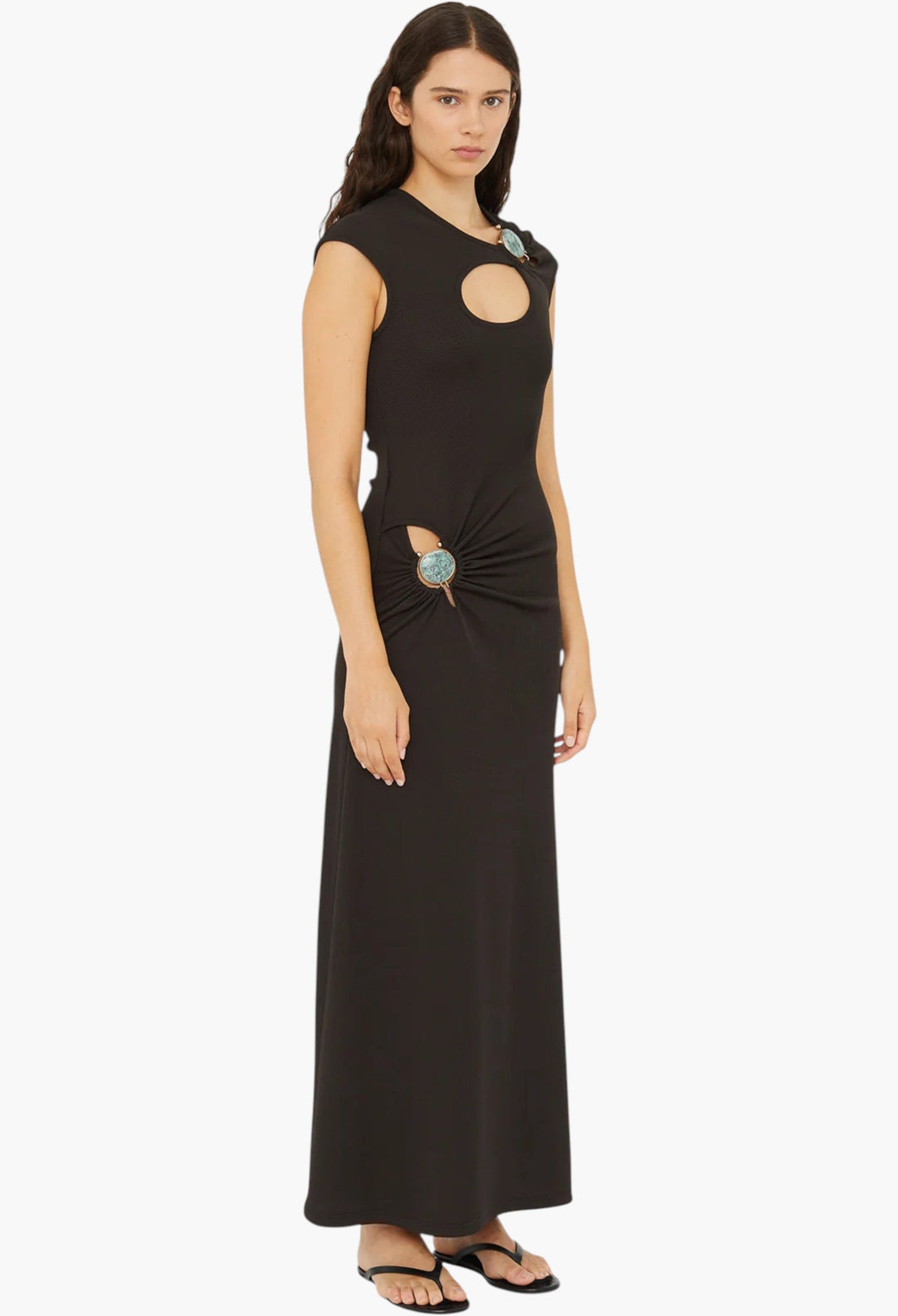 Mineral Stone Hollow Tee Dress - GLAM MODA