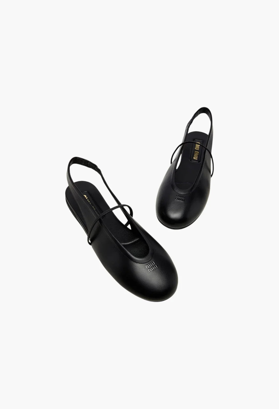 Leather slingback flats