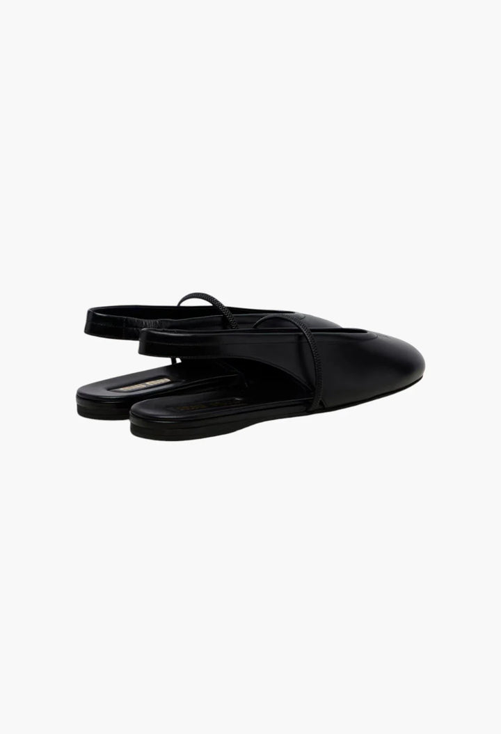 Leather slingback flats