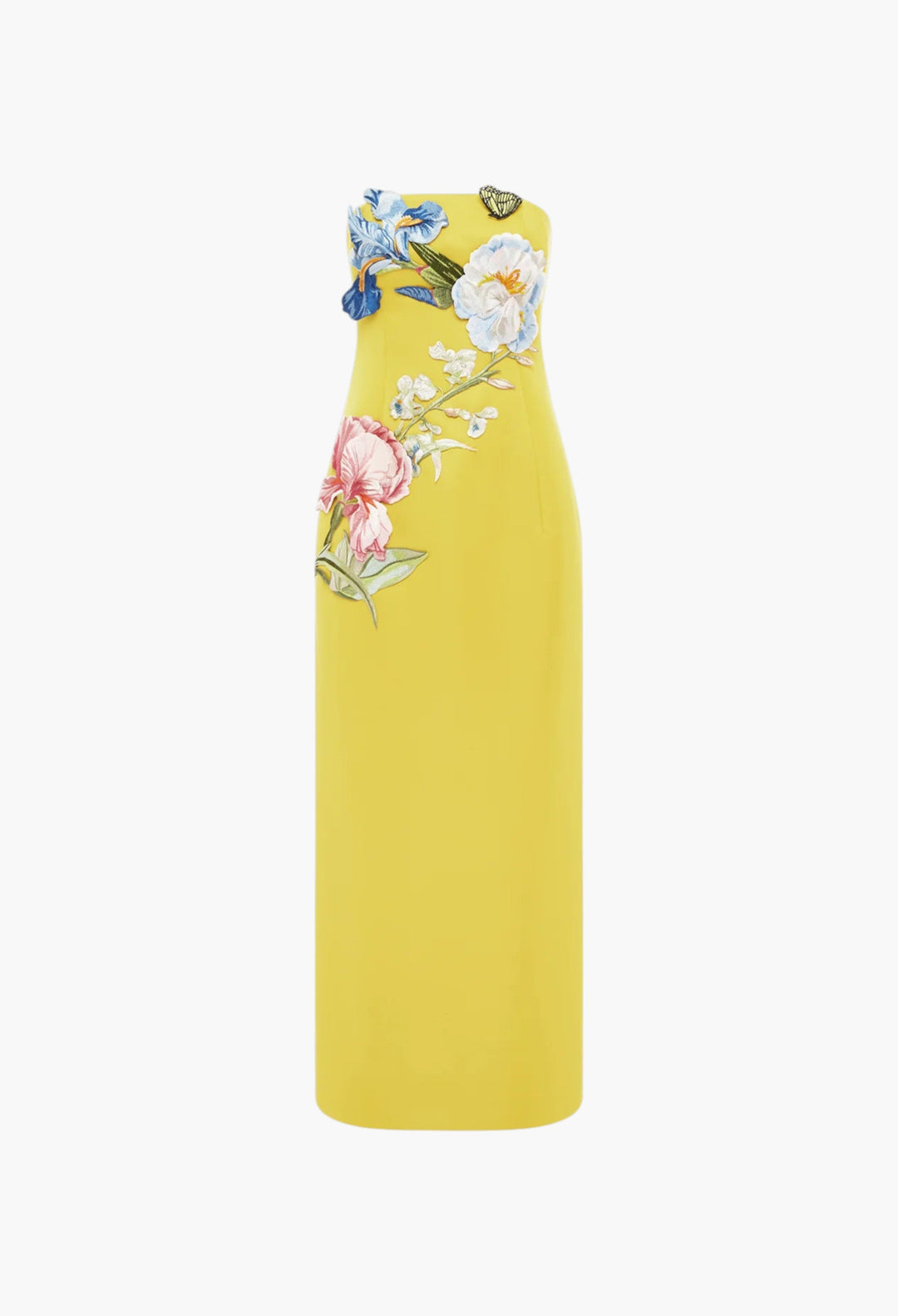 Appliqué Floral Maxi Dress - GLAM MODA