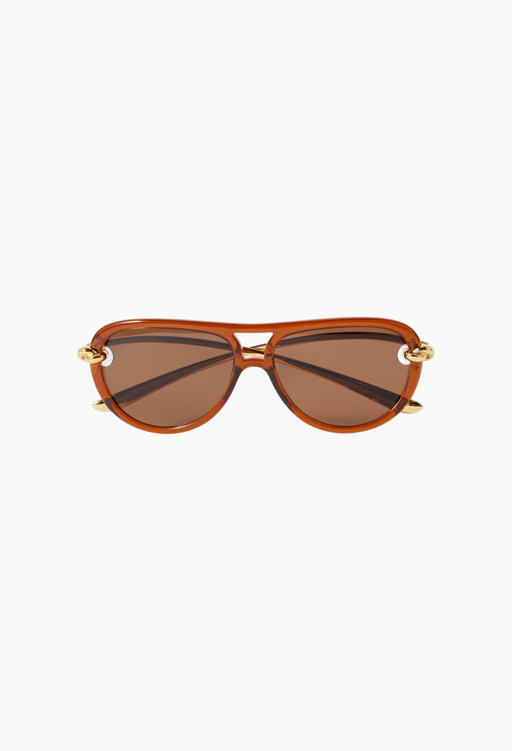 New Knot Aviator-Style Acetate And Gold-Tone Sunglasses - GLAM MODA