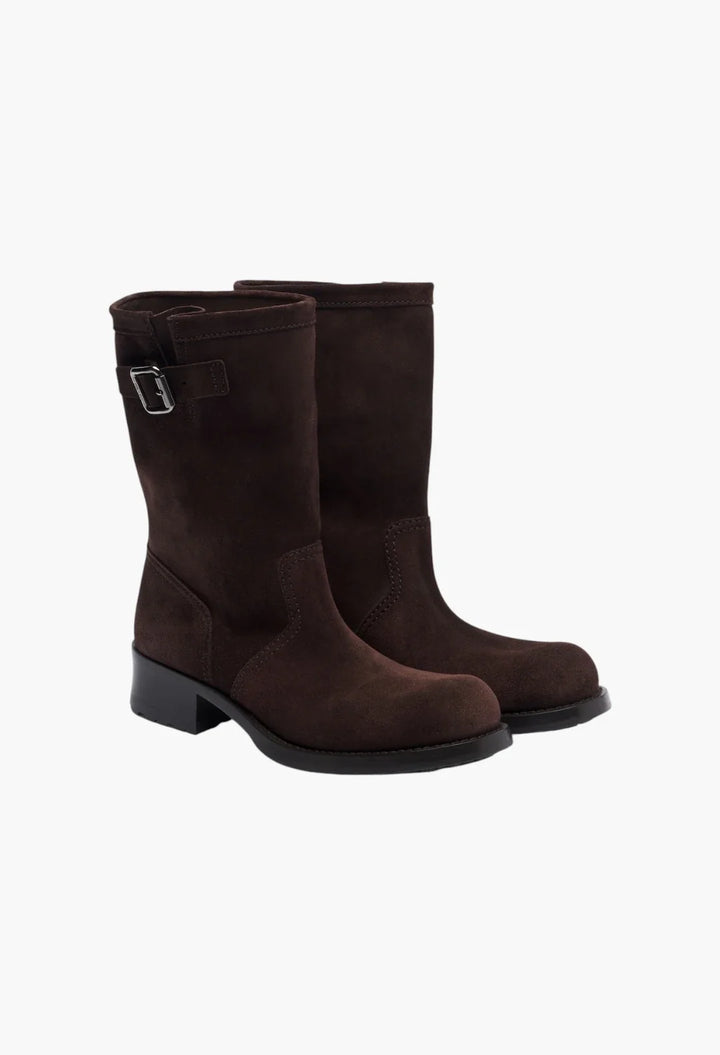 Shard suede biker boots