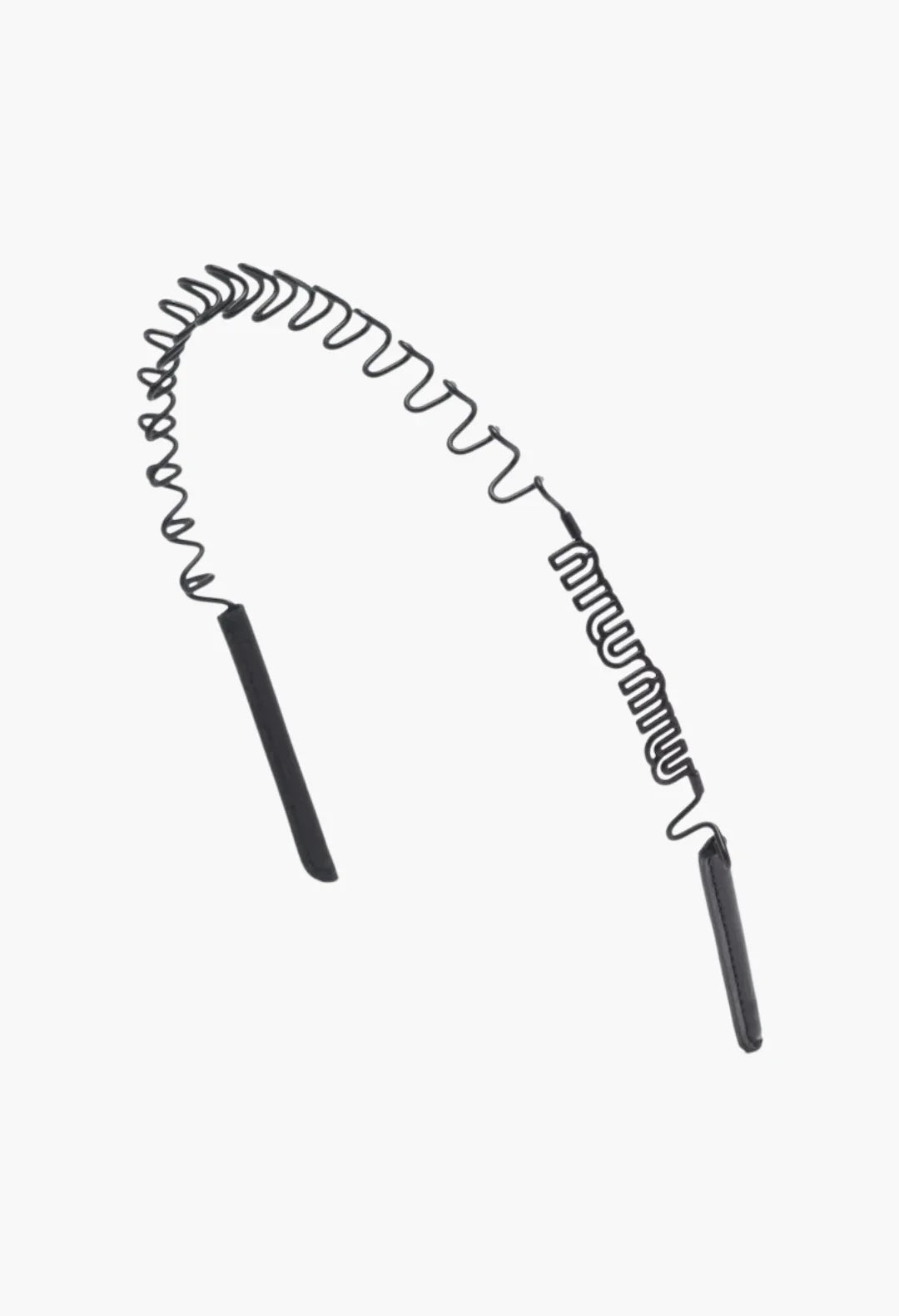 Logo leather-trimmed headband