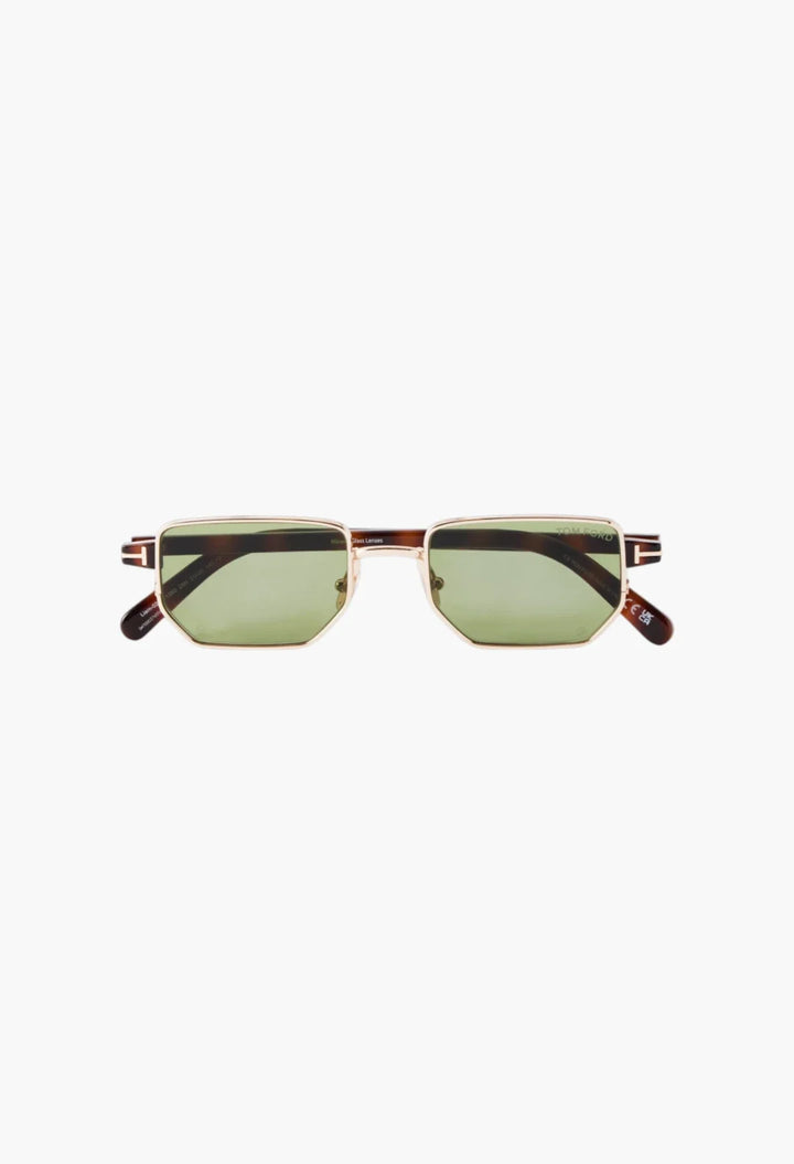 Liam-02 square-frame gold-tone sunglasses