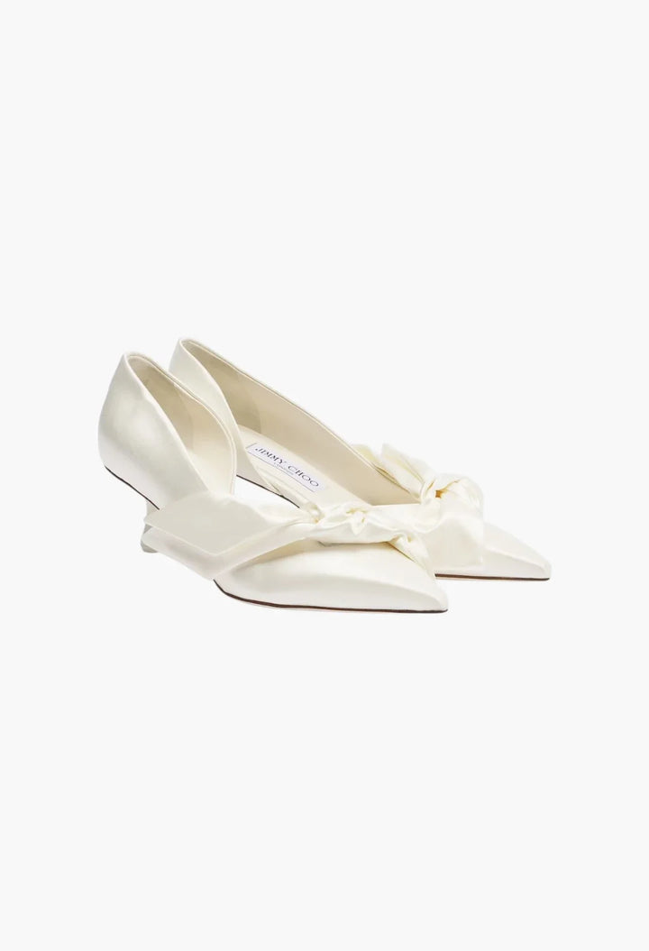 Issy bow-detail satin pumps
