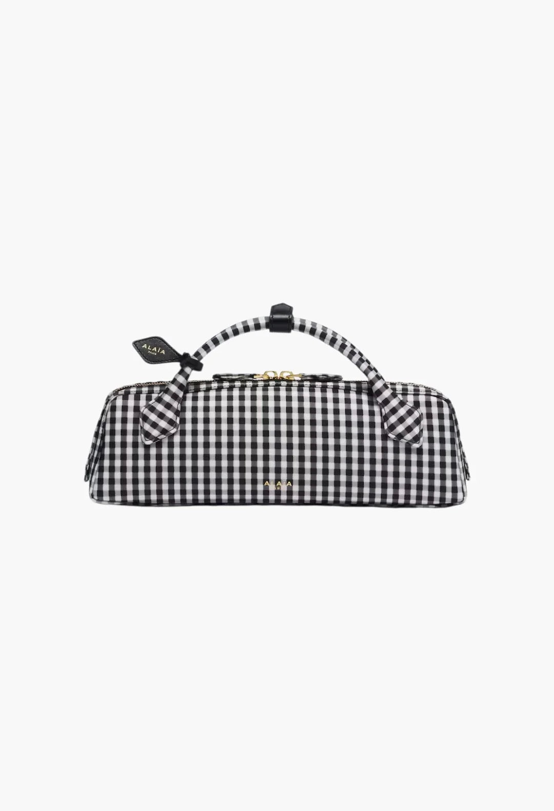 Le Teckel gingham top-handle bag