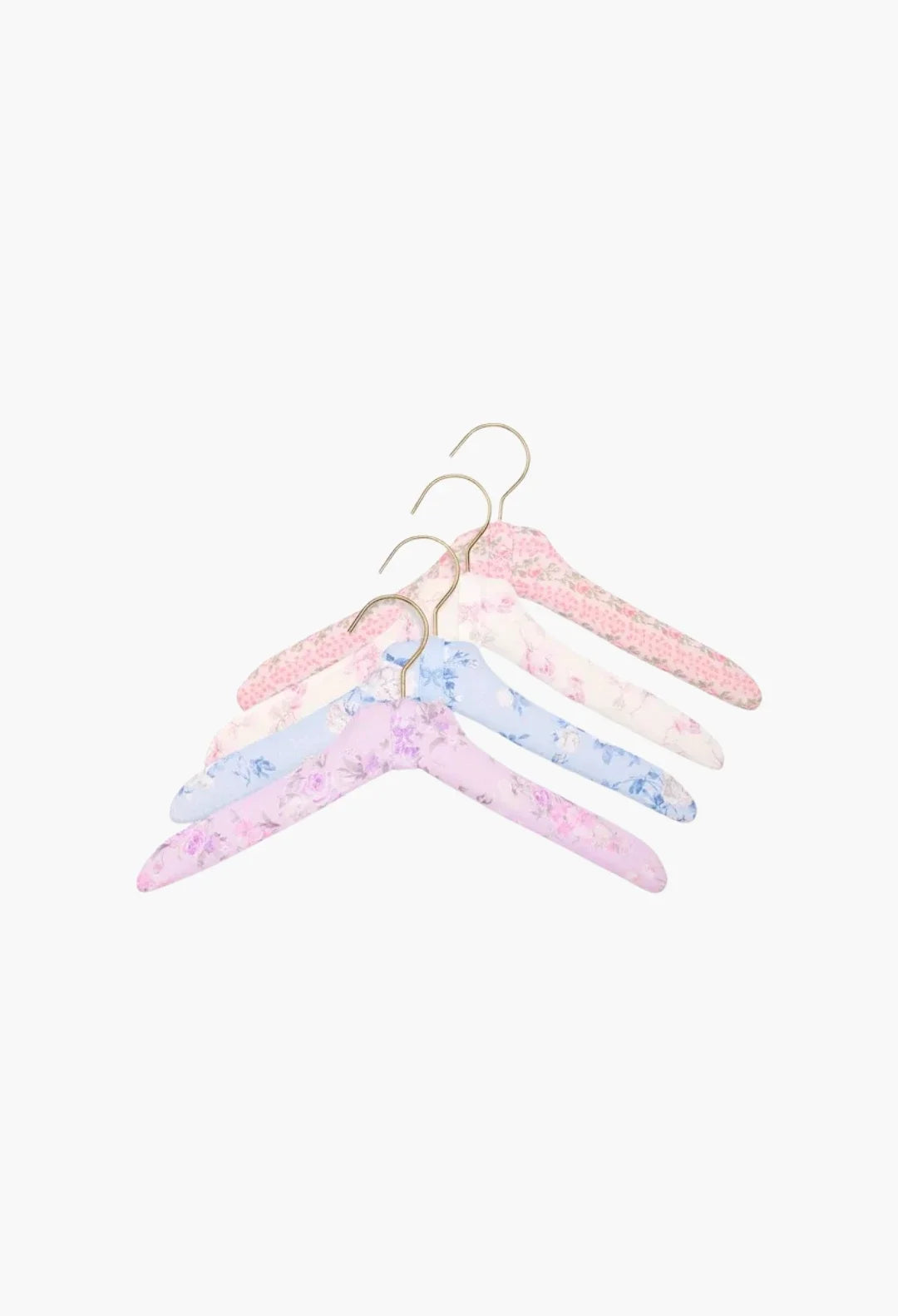Heirloom Print Fabric Hangers - Set Of 4