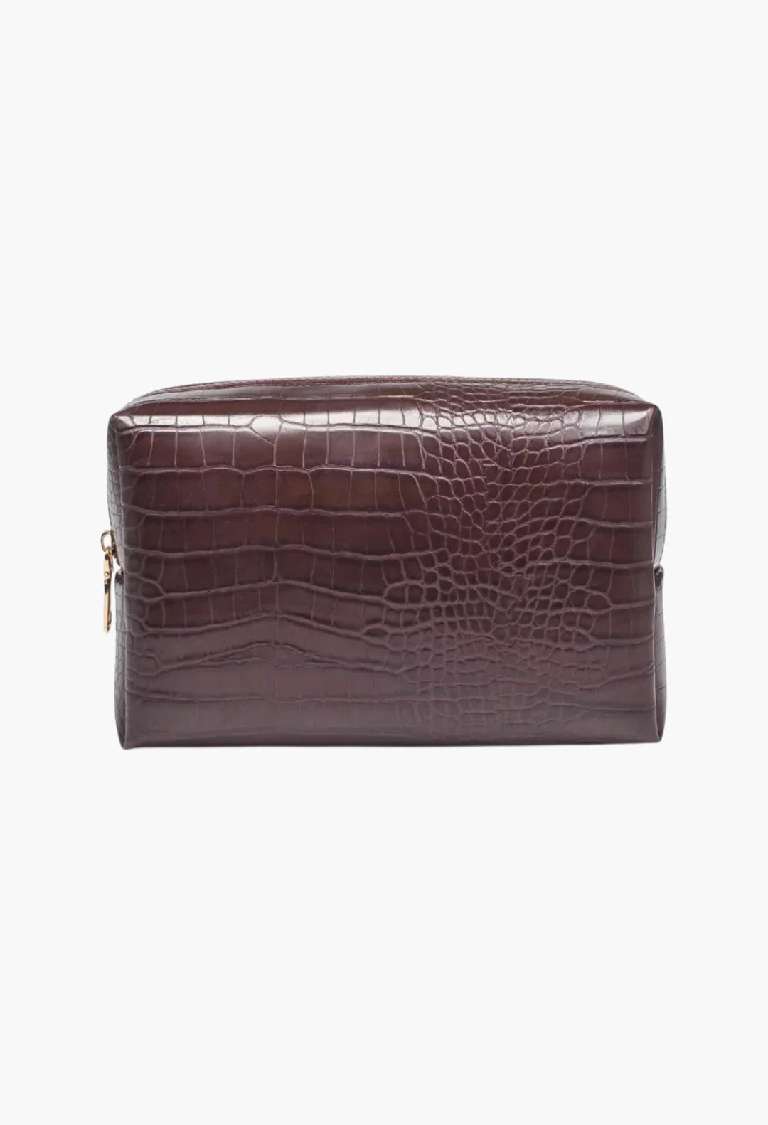 Faux Croc Cosmetic Pouch