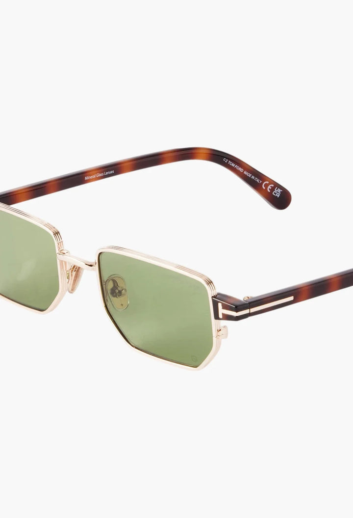 Liam-02 square-frame gold-tone sunglasses