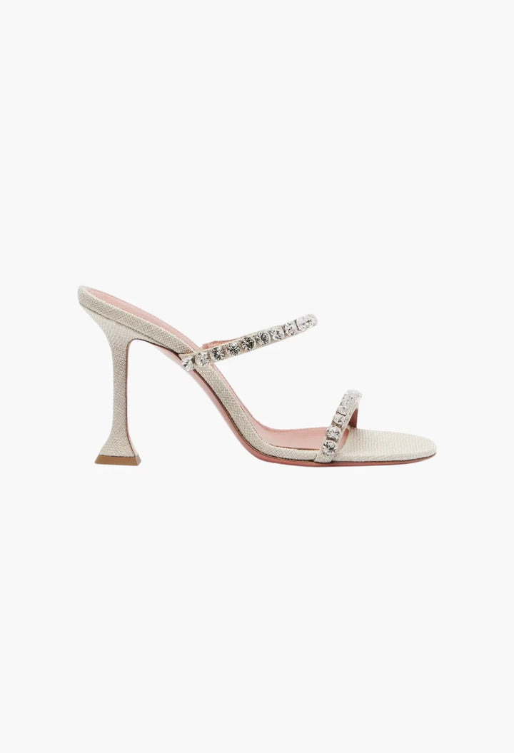 Gigi embellished canvas mules