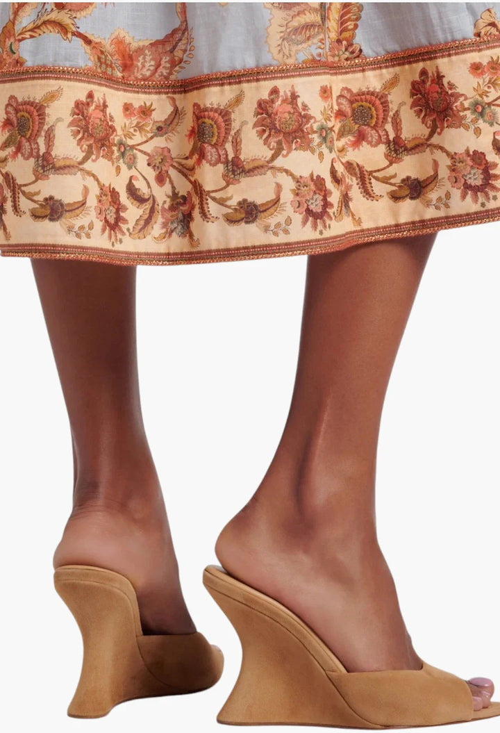 Bisous suede wedge mules