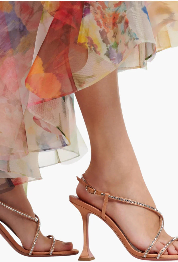 Sally crystal-embellished satin sandals