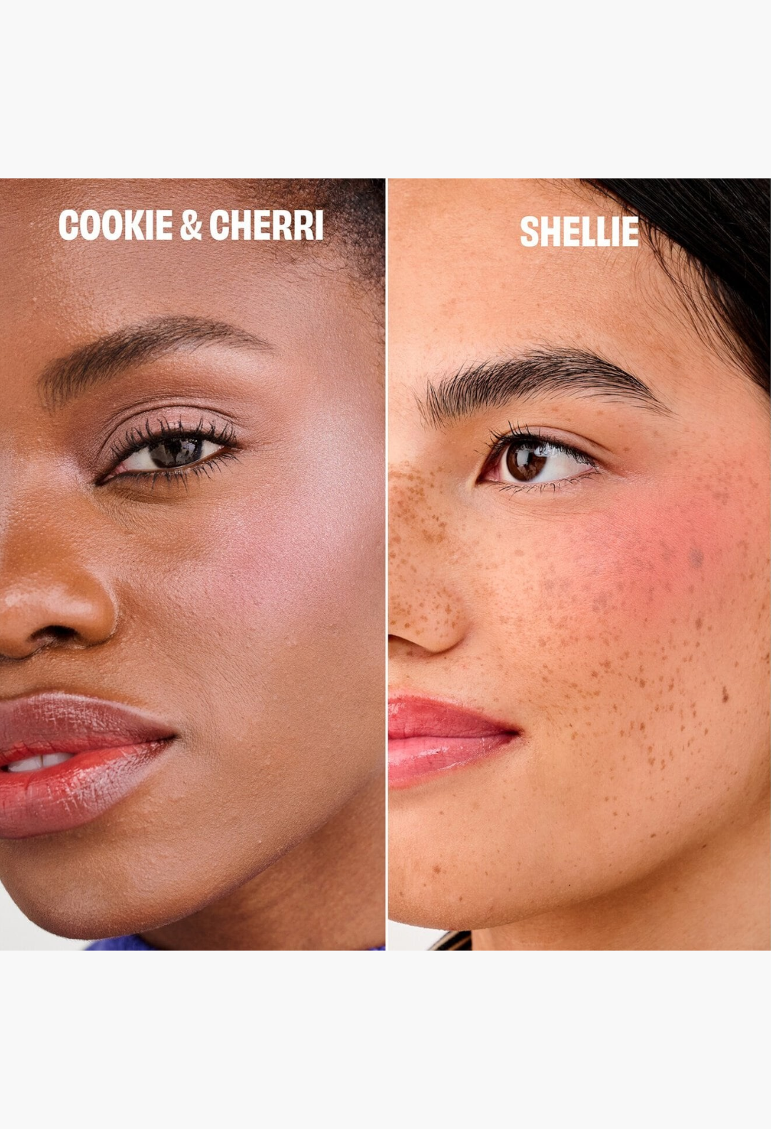 GLAM MODA Glam Central Station palette showing Cookie highlighter, Cherri cherry-red blush, and Shellie pink blush.