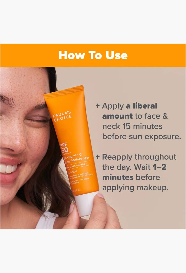 Paula's Choice 5% Vitamin C Sheer Moisturiser SPF50