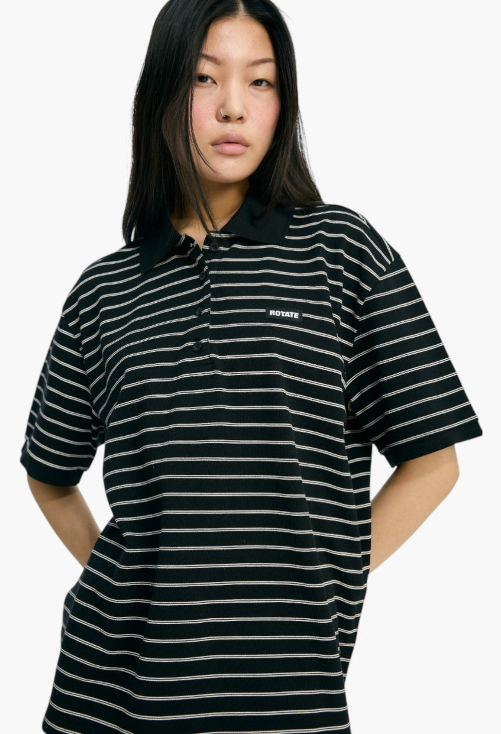 Pique Shortsleeve Polo Black - GLAM MODA