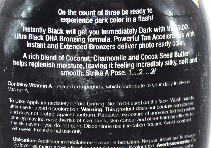 Pro Tan Instantly Black 50xx Ultra Black Dha Bronzing Tanning Lotion 8.5 Oz - GLAM MODA