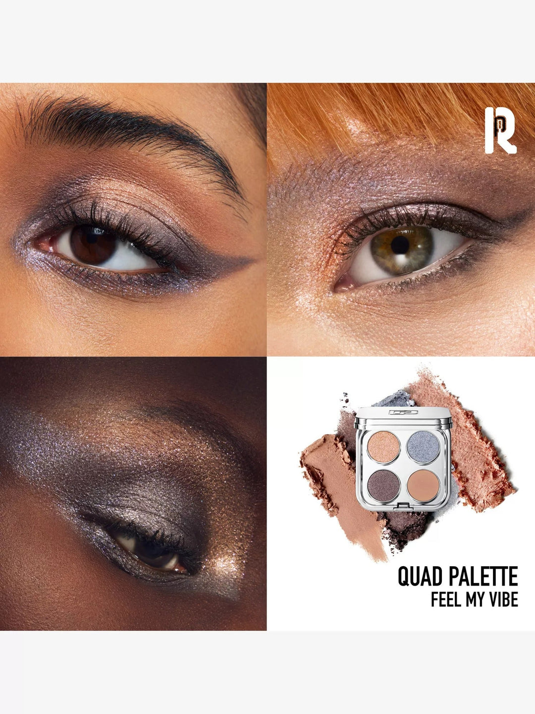 Multi-Finish Eyeshadow Palette Quad 2.3g - GLAM MODA