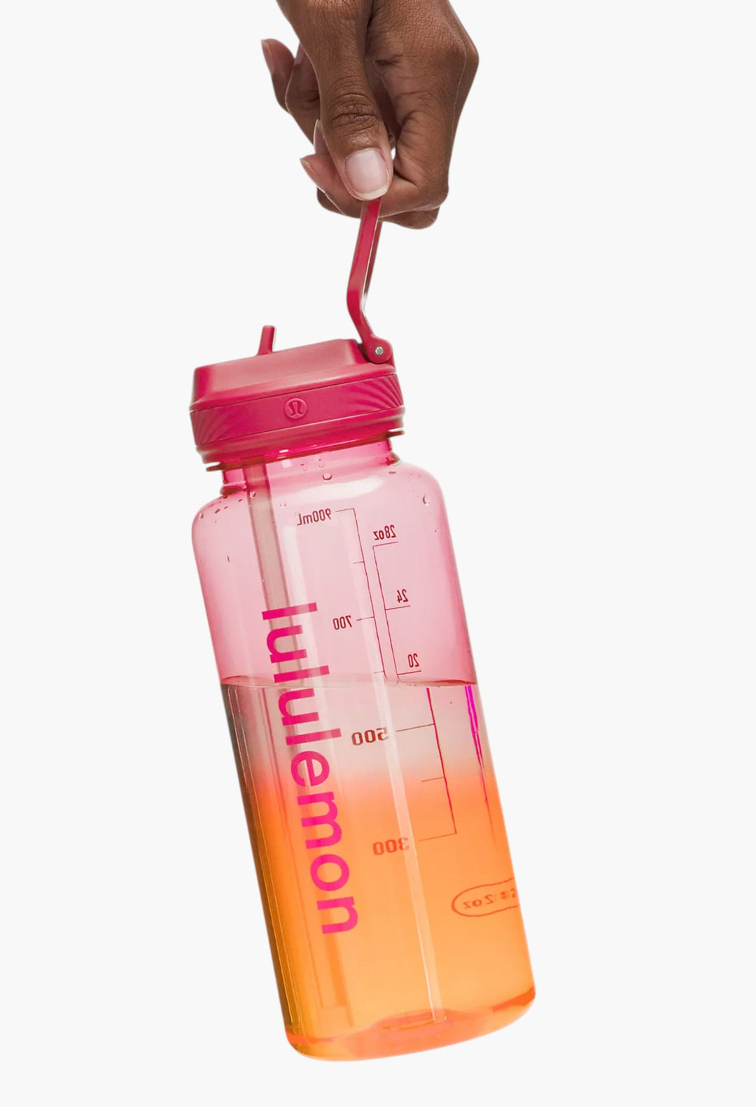 Raspberry Coulis/Lit Orange/Racer Pink - Back to Life Clear Bottle 32oz Straw Lid - GLAM MODA