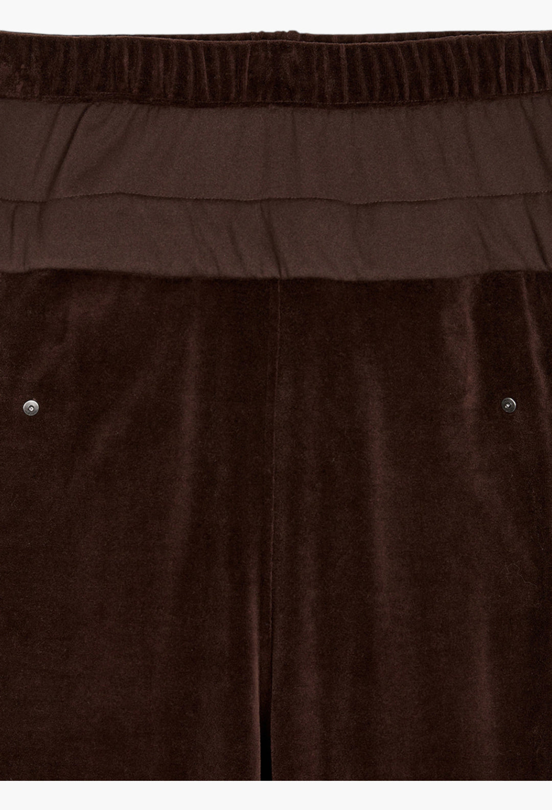 Rolled Waist Velour Cargo Pants, Brown - GLAM MODA
