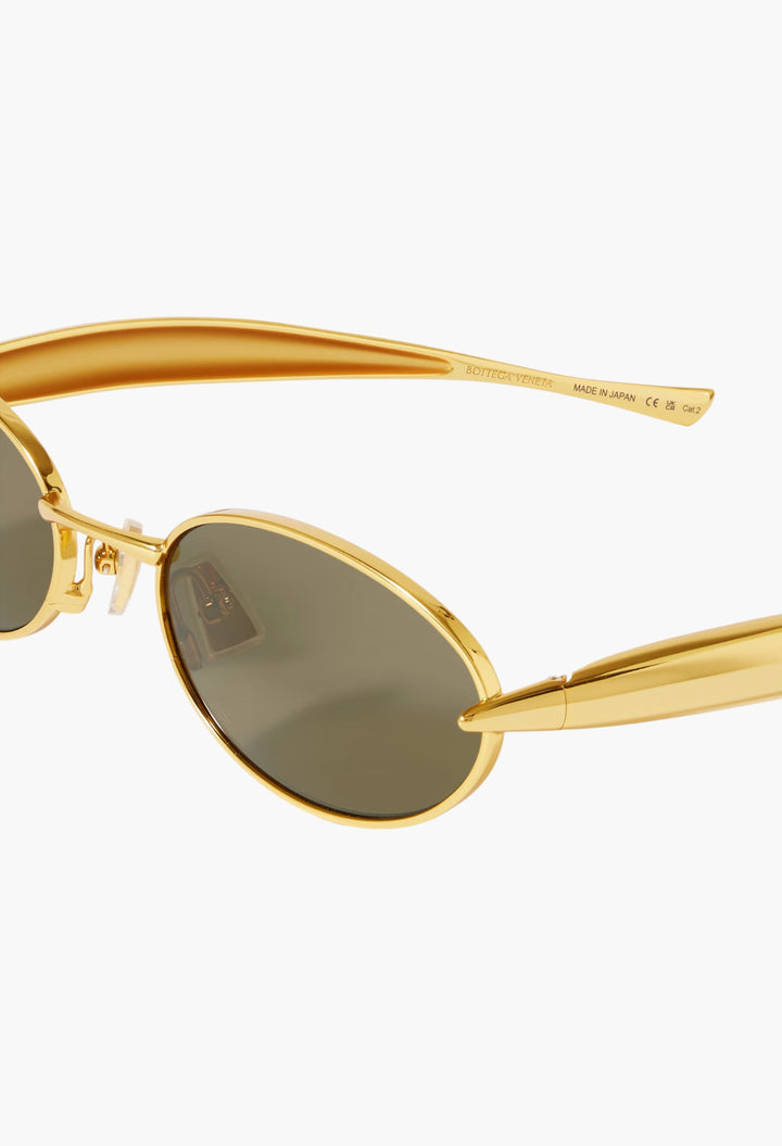 Sardine Oval-Frame Gold-Tone Sunglasses - GLAM MODA
