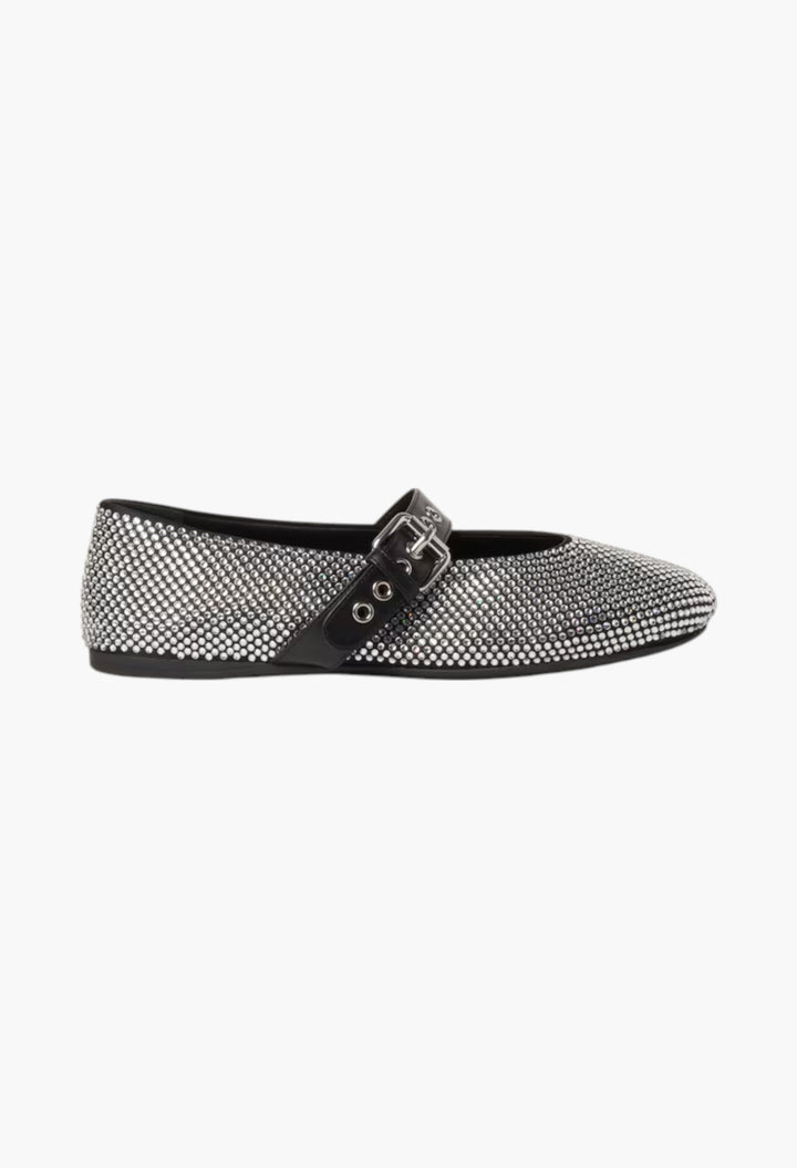 Satin Ballerinas With Crystals - GLAM MODA