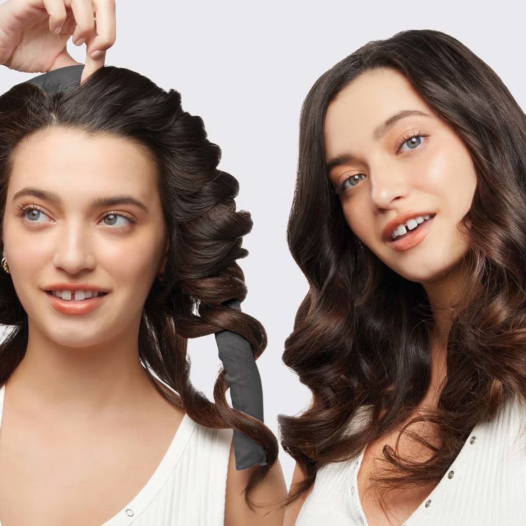 Satin Heatless Curling Set - Charcoal - GLAM MODA