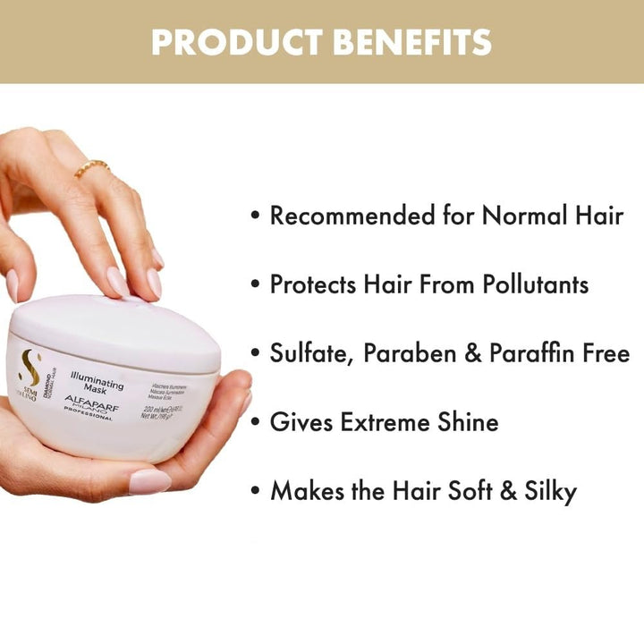 Semi Di Lino Diamond Illuminating Mask For Normal Hair - GLAM MODA