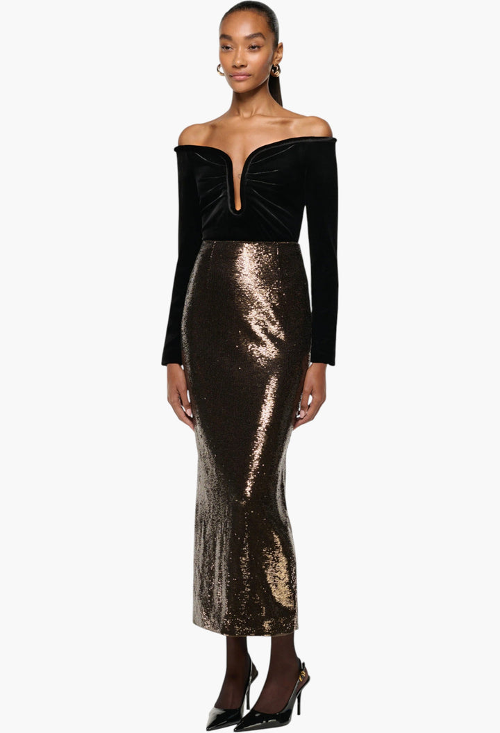 Sequin Column Skirt - GLAM MODA