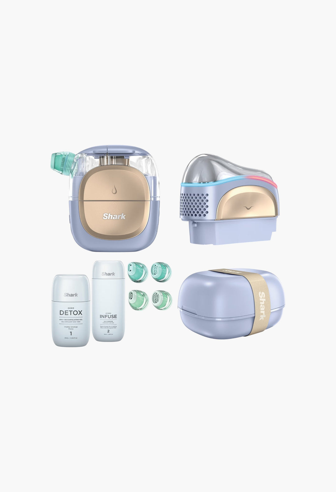 Shark Beauty FacialPro Glow + Depuffi at Home Facial - Spa Purple - GLAM MODA