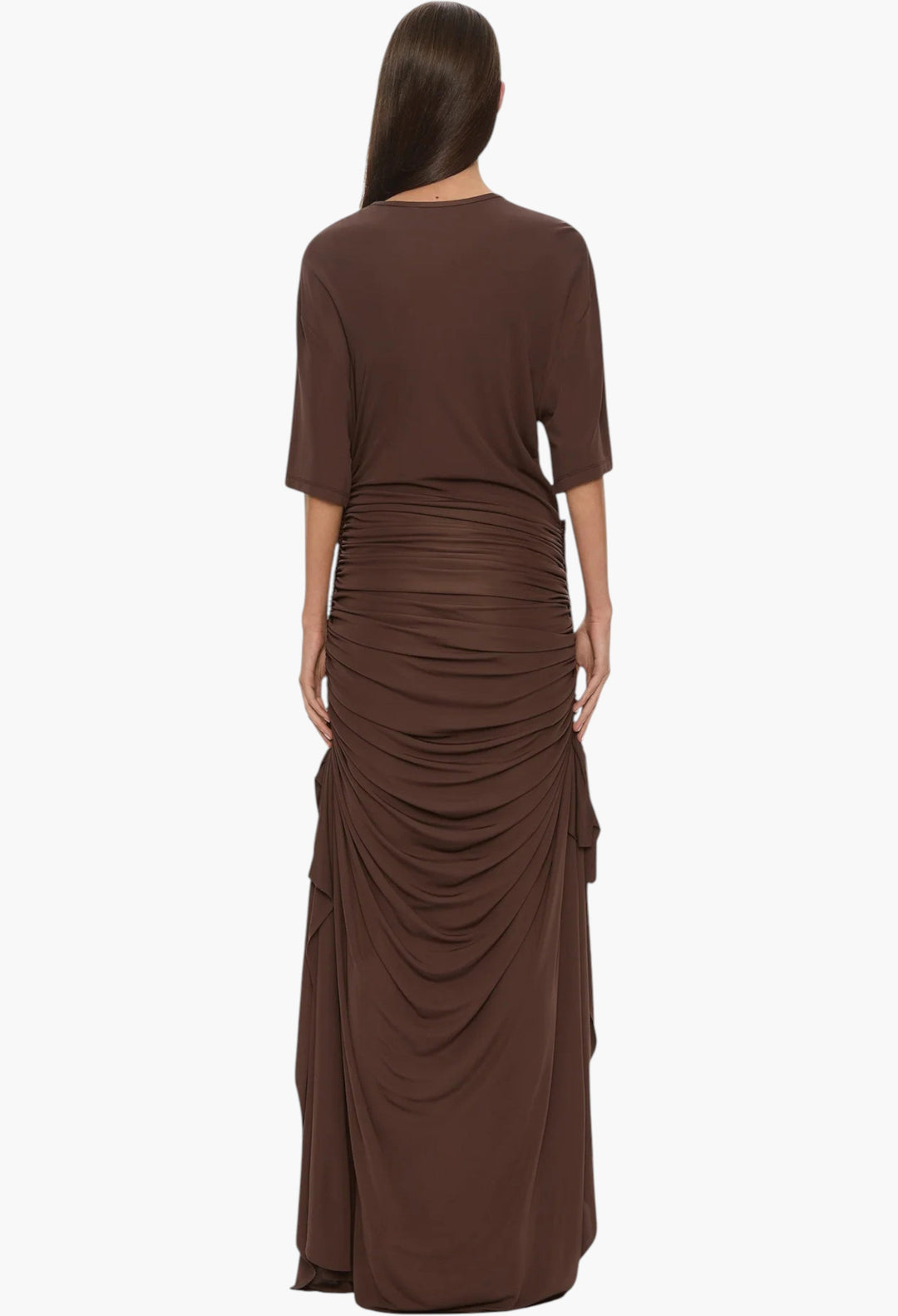 Shibari Jersey Ruche Tee Dress - GLAM MODA