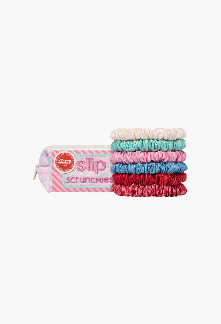 Skinny Scrunchies and Complimentary Pouch - High Tide - GLAM MODA