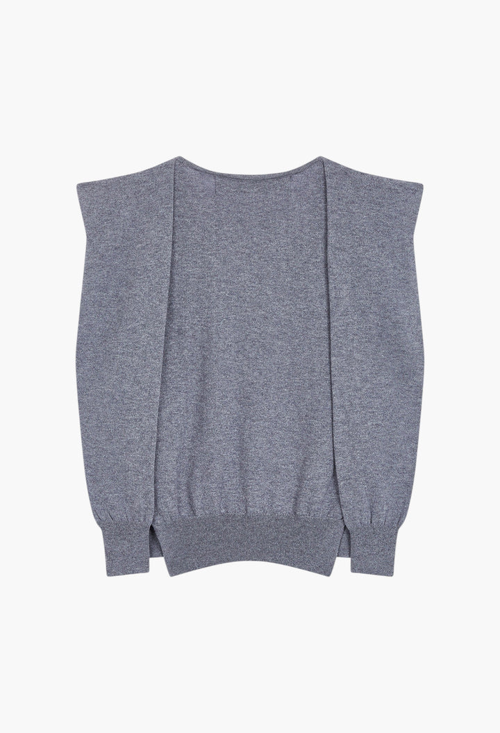 Sleeve Layered Cardigan, Gray - GLAM MODA
