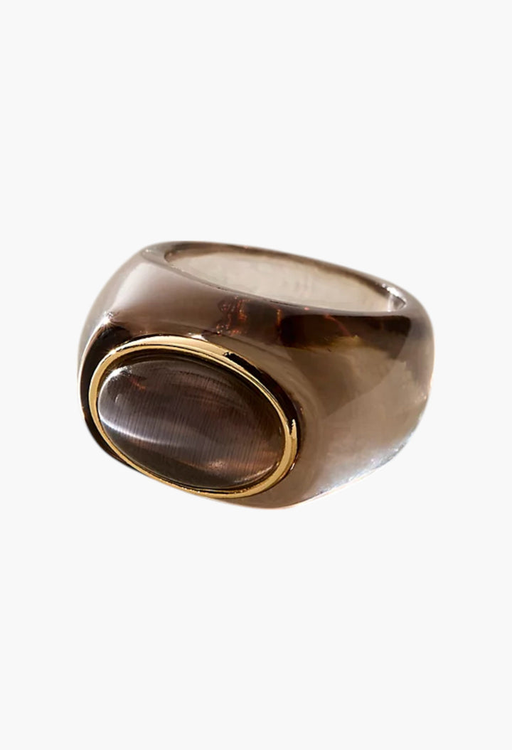 Smokey Grey - Studio Resin Ring - GLAM MODA
