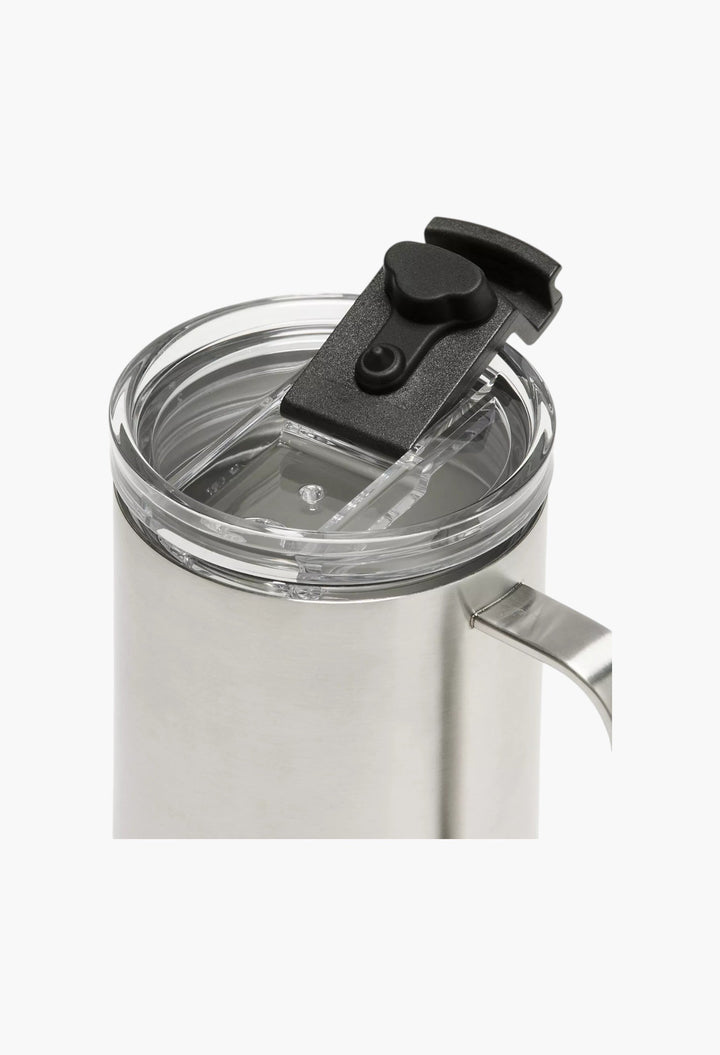 Stainless Steel/Black - Insulated Mug 12oz - GLAM MODA