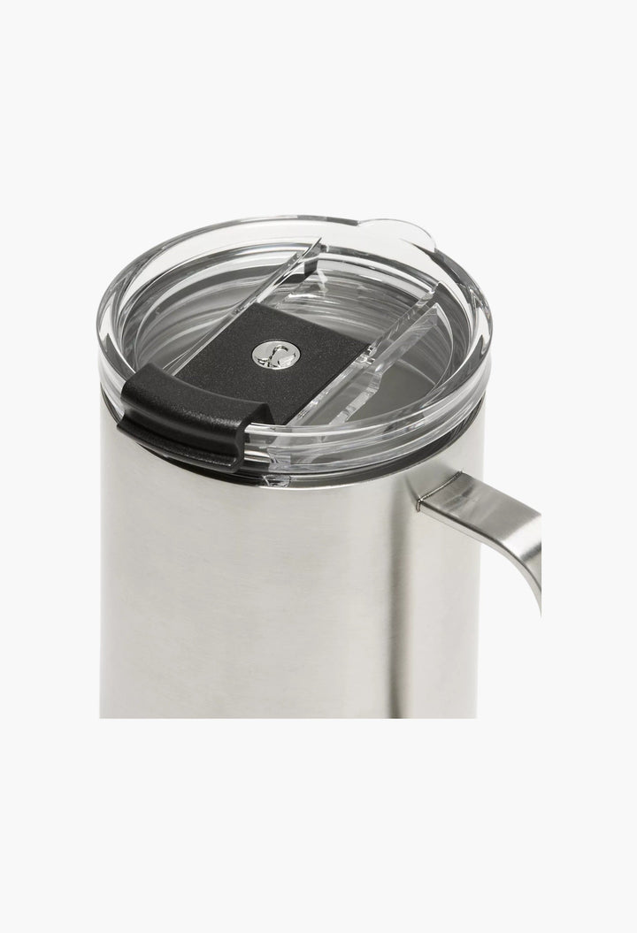 Stainless Steel/Black - Insulated Mug 12oz - GLAM MODA