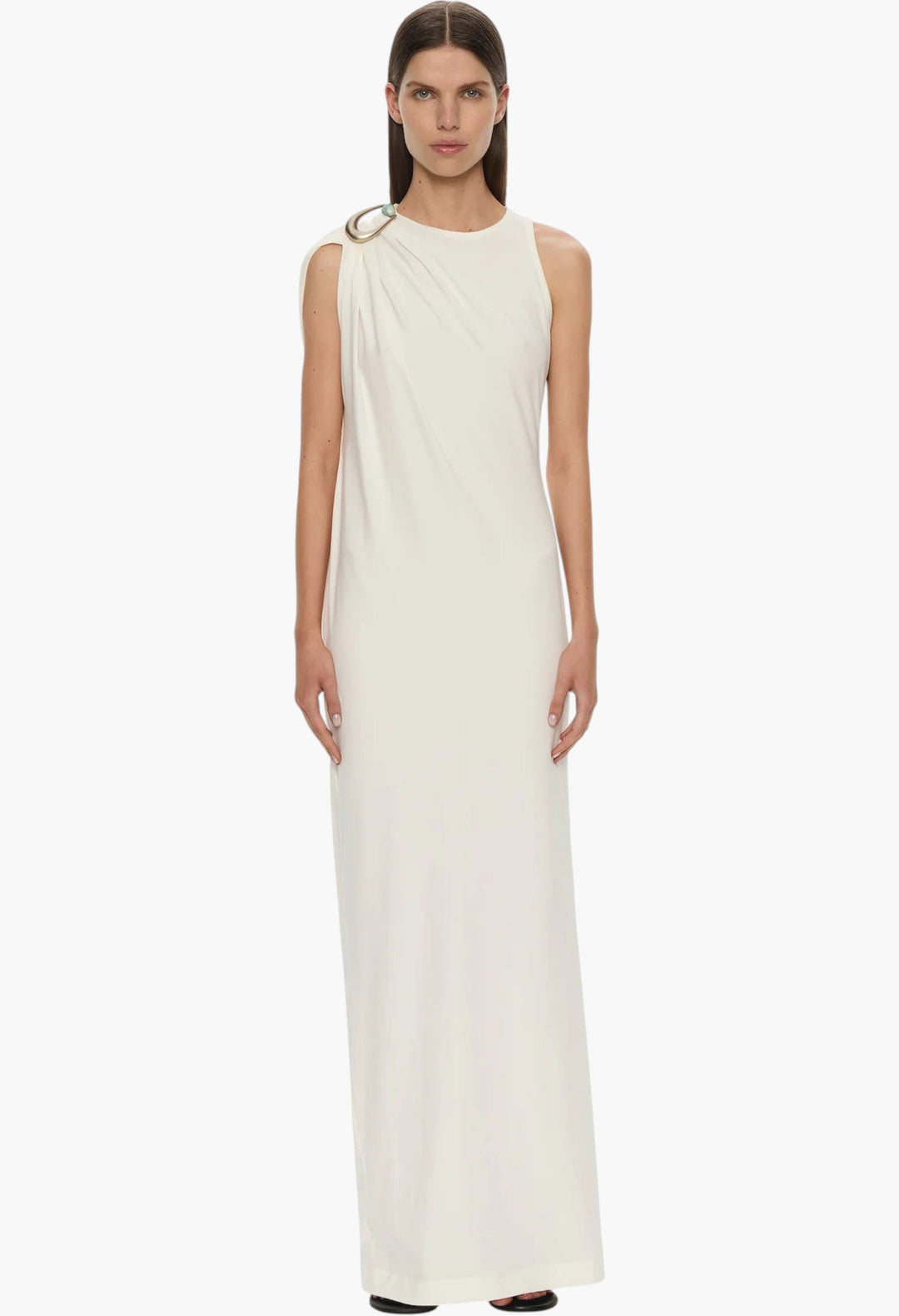 Stone Pin Column Tee Dress - GLAM MODA