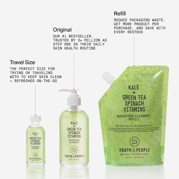 Superfood Gentle Antioxidant Refillable Cleanser - GLAM MODA