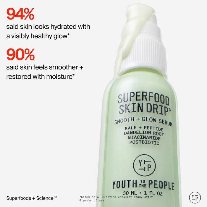 Superfood Skin Drip Smooth + Glow Barrier Serum with Peptides + Niacinamide - GLAM MODA