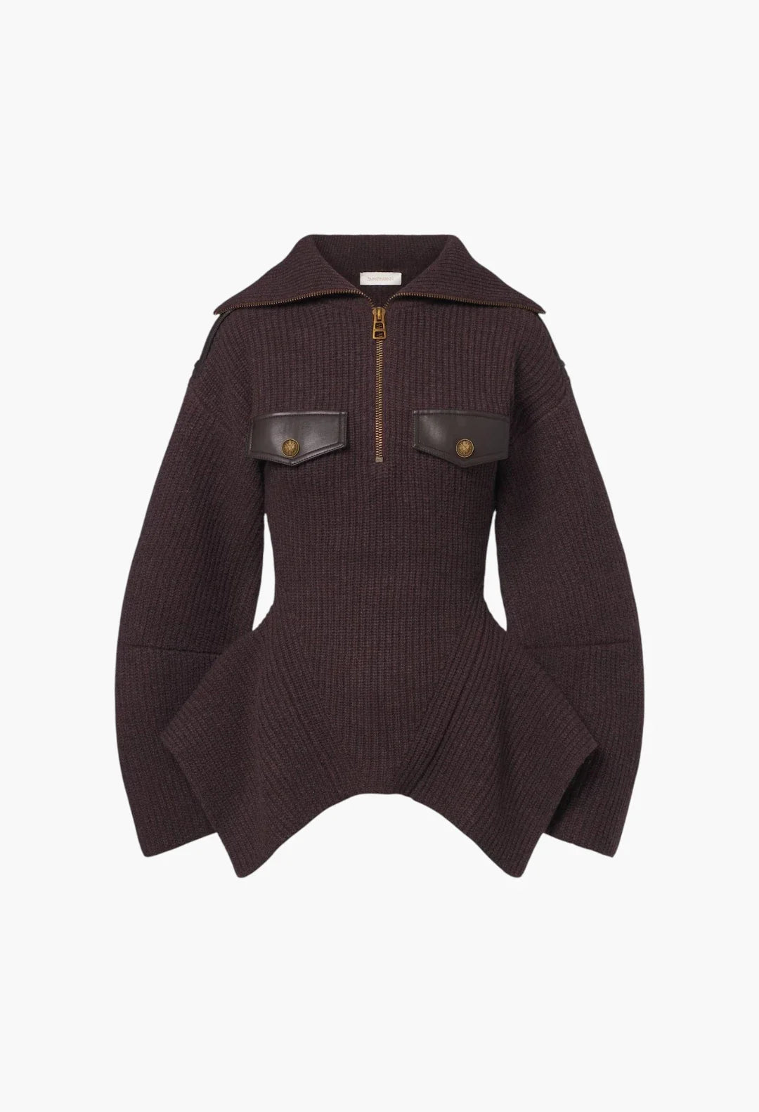Valiant wool-blend half-zip sweater